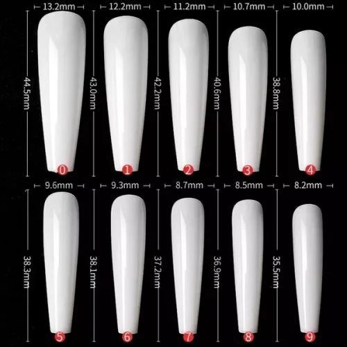 Long Fullcover Ballerina Tips in einer Box natur 